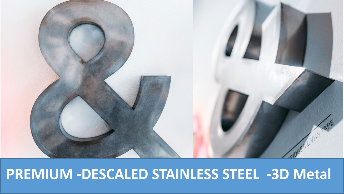 Premium Descaled steel letters